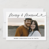 Cartes Pour Fêtes Annuelles Photo moderne Joyeux & marié Noël marié (Devant)