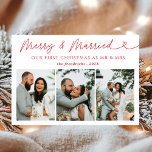 Cartes Pour Fêtes Annuelles Photo moderne Joyeux & marié Noël marié<br><div class="desc">The Modern 3 Photos Joyeux & Marié Nouvelle mariée Carte de Noël est une façon élégante de célébrer votre première saison de vacances en couple marié. Cette carte présente un design contemporain et propre avec un grand espace photo pour présenter votre mariage préféré ou une photo neuve. L'accueil festif Merry...</div>