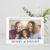 Cartes Pour Fêtes Annuelles Photo moderne Joyeux Noël brillant (Debout devant)