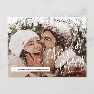 Cartes Pour Fêtes Annuelles Photo moderne Marié et Joyeux Noël