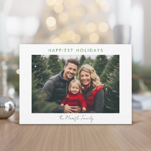 Cartes Pour Fêtes Annuelles Photo Moderne Noël Points Bordure Blanche Plus Heu