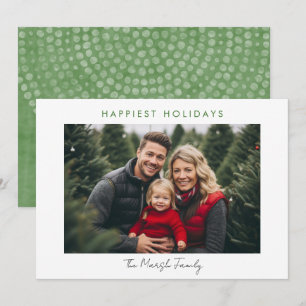 Cartes Pour Fêtes Annuelles Photo Moderne Noël Points Bordure Blanche Plus Heu