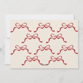 Cartes Pour Fêtes Annuelles Photo moderne rouge Bow Oval Happest (Dos)