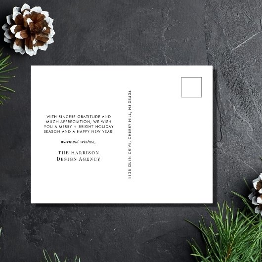 Cartes Pour Fêtes Annuelles Photo moderne Rouge Entreprise Noël