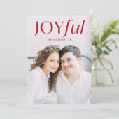 Cartes Pour Fêtes Annuelles Photo moderne rouge joyeux (Debout devant)