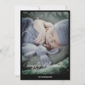 Cartes Pour Fêtes Annuelles Photo moderne simple | Tout simplement béni (Devant)