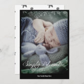 Cartes Pour Fêtes Annuelles Photo moderne simple | Tout simplement béni (Devant / Derrière)