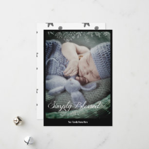 Cartes Pour Fêtes Annuelles Photo moderne simple   Tout simplement béni