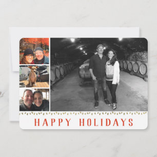 Cartes Pour Fêtes Annuelles Photo multiple 4 images Happy Holidays Collage