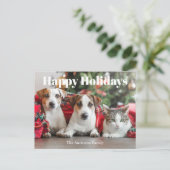 Cartes Pour Fêtes Annuelles Photo Noël (Debout devant)