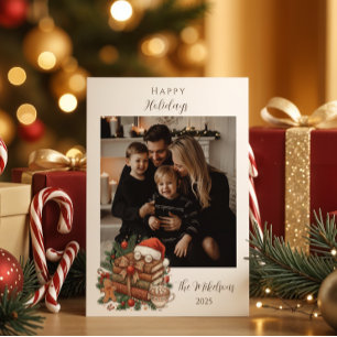 Cartes Pour Fêtes Annuelles Photo Noël Amateur de Livre Ancien