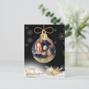 Cartes Pour Fêtes Annuelles Photo Noël Ornement Snowflakes Budget moderne