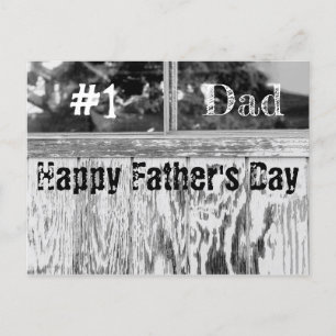Cartes Pour Fêtes Annuelles Photo noir et blanc rustique # 1 Fête des pères pa