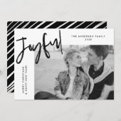 Cartes Pour Fêtes Annuelles Photo Noir simplement joyeux (Devant / Derrière)