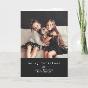 Cartes Pour Fêtes Annuelles Photo noire et blanche moderne de vacances de la
