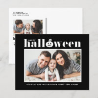 Photo noire Jack-o-lanterne Halloween joyeuse