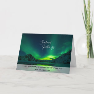 Cartes Pour Fêtes Annuelles Photo Northern Lights Islande Aurora Borealis