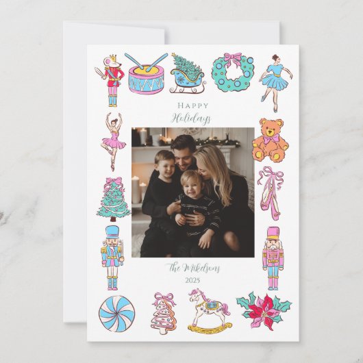 Cartes Pour Fêtes Annuelles Photo Nutcracker Ballet Christmas (Devant)