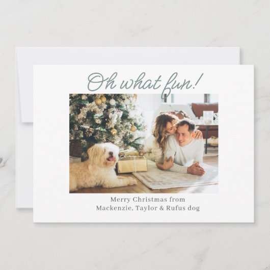 Cartes Pour Fêtes Annuelles Photo Oh What Fun Christmas (Devant)