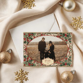 Cartes Pour Fêtes Annuelles Photo Old World Holly & Ivy