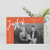 Cartes Pour Fêtes Annuelles Photo Orange simplement joyeux (Debout devant)