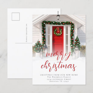 Cartes Pour Fêtes Annuelles Photo Overlay Joyeux Noël Script Nouveau Accueil