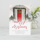 Cartes Pour Fêtes Annuelles Photo Overlay Script Joyeux Noël Nouveau Accueil (Debout devant)