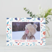 Cartes Pour Fêtes Annuelles Photo Painterly de vacances de Botanicals (Debout devant)