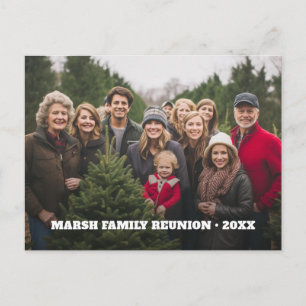 Cartes Pour Fêtes Annuelles Photo panoramique de réunion de famille avec type