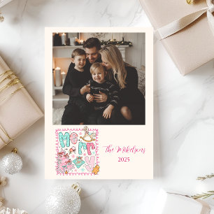 Cartes Pour Fêtes Annuelles Photo Pastel Joyeux Noël