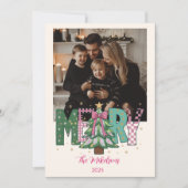 Cartes Pour Fêtes Annuelles Photo Pastel Patchwork Merry Christmas (Devant)