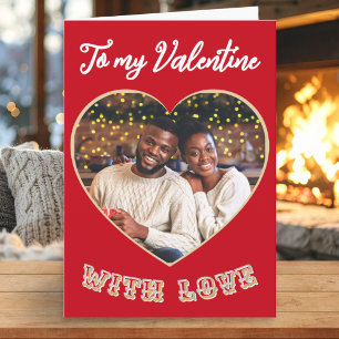 Cartes Pour Fêtes Annuelles Photo personnalisé Cœur romantique Saint-Valentin