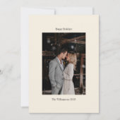 Cartes Pour Fêtes Annuelles Photo personnalisé de mariage élégant écru ivoire (Devant)