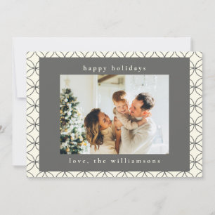 Cartes Pour Fêtes Annuelles Photo personnalisé élégant noir et blanc en ligne 