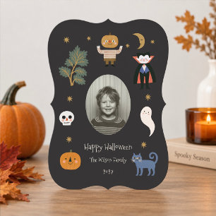 Cartes Pour Fêtes Annuelles Photo personnalisé Rétro Épouvantable Hallowee