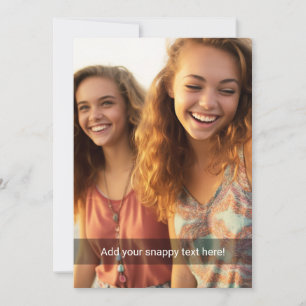 Cartes Pour Fêtes Annuelles Photo personnalisée avec votre propre mème Snap Ch