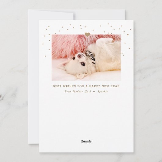 Cartes Pour Fêtes Annuelles Photo personnalisée de votre animal pour les fêtes (Dos)