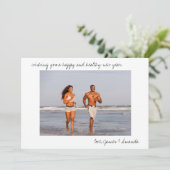 Cartes Pour Fêtes Annuelles Photo personnalisée et script Décontracté Nouvel A (Debout devant)