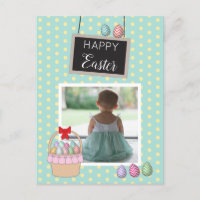 Photo personnalisée Panier de Pâques Oeufs pastel