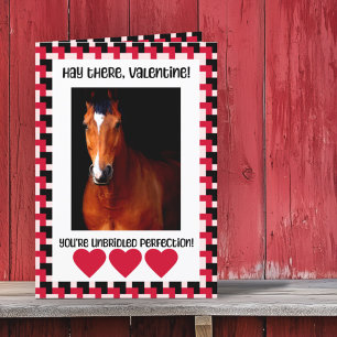 Cartes Pour Fêtes Annuelles Photo personnalisée Valentine du cheval