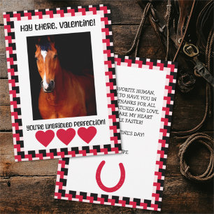 Cartes Pour Fêtes Annuelles Photo personnalisée Valentine du cheval
