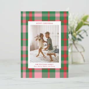 Cartes Pour Fêtes Annuelles Photo Plaid colorée
