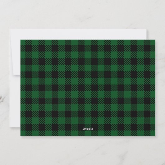 Cartes Pour Fêtes Annuelles Photo Plaid du chèque vert (Dos)