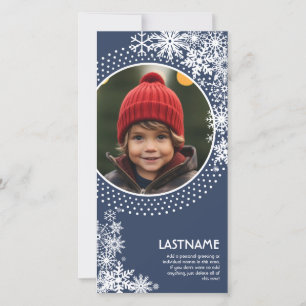 Cartes Pour Fêtes Annuelles Photo : pois de la Marine et flocons de neige