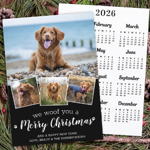 Cartes Pour Fêtes Annuelles Photo pour animaux de compagnie Woof Joyeux chien