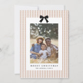 Cartes Pour Fêtes Annuelles Photo Preppy Bow (Devant)