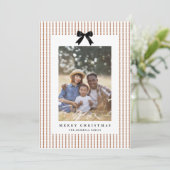 Cartes Pour Fêtes Annuelles Photo Preppy Bow (Debout devant)