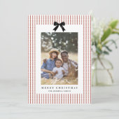 Cartes Pour Fêtes Annuelles Photo Preppy Bow (Debout devant)