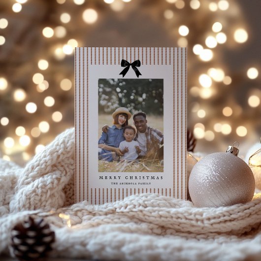 Cartes Pour Fêtes Annuelles Photo Preppy Bow