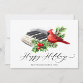 Cartes Pour Fêtes Annuelles PHOTO Red Cardinal Bird voeux Noël (Devant)